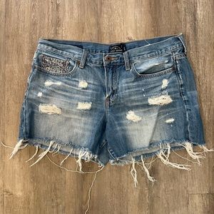 Lucky Brand Distressed Cut Off Jean Shorts